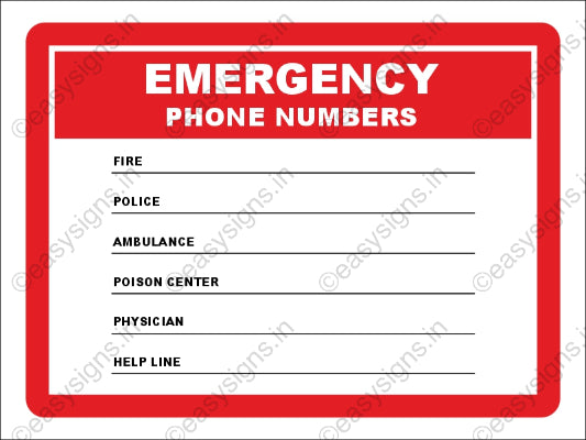 Emergency Contact Numbers