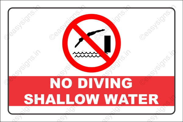 No Diving Shallow Water