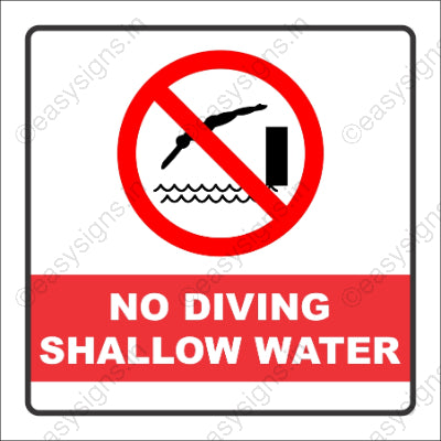 No Diving Shallow Water