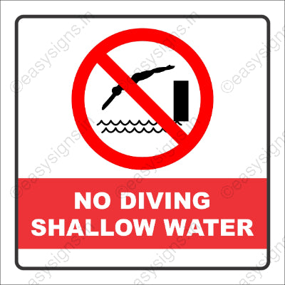 No Diving Shallow Water