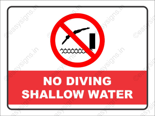 No Diving Shallow Water