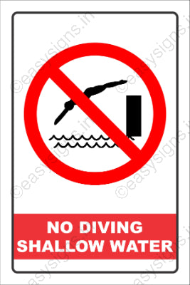 No Diving Shallow Water