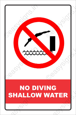 No Diving Shallow Water