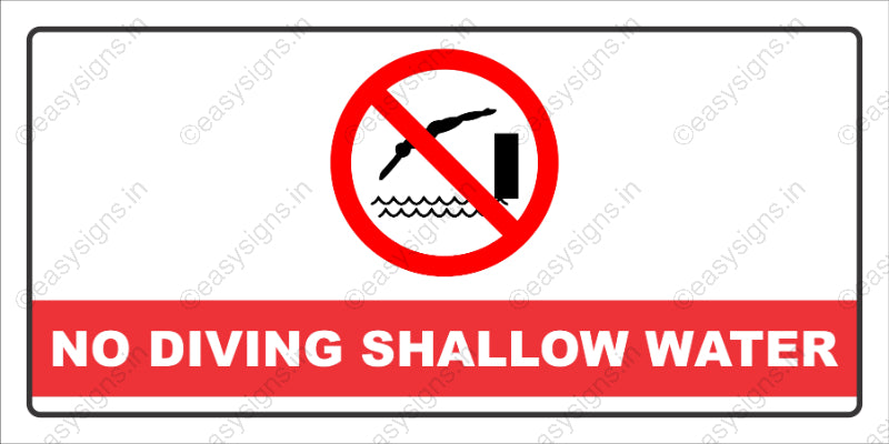 No Diving Shallow Water