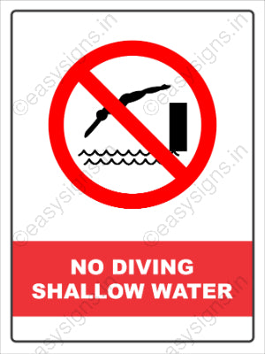 No Diving Shallow Water