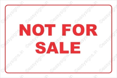 Not For Sale