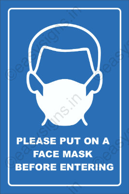 Please Put On A Face Mask Before Entering
