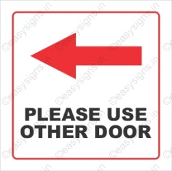 Please Use Other Door