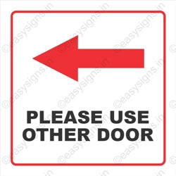 Please Use Other Door