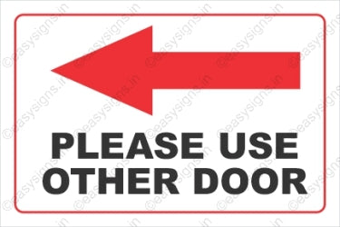 Please Use Other Door