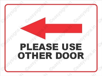 Please Use Other Door