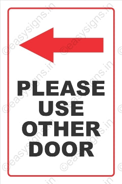 Please Use Other Door