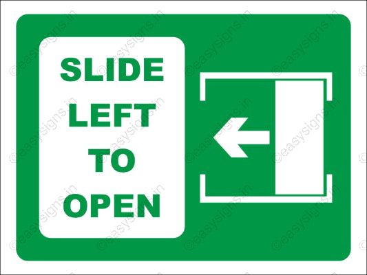 Slide Left To Open