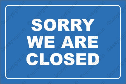 We Are Closed