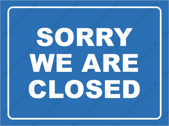 We Are Closed