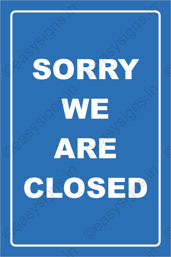 We Are Closed