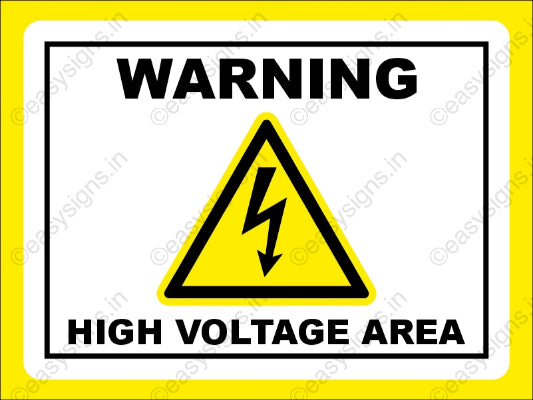 Warning: High Voltage Area