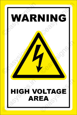 Warning: High Voltage Area