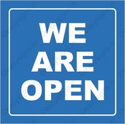 We Are Open