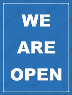 We Are Open