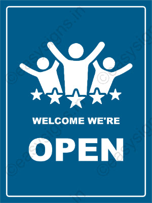 Welcome We're Open