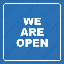 We Are Open