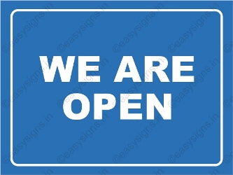 We Are Open
