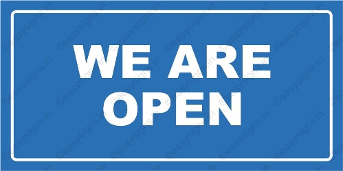 We Are Open