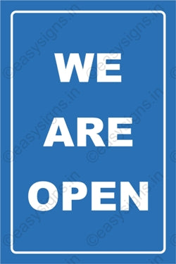 We Are Open