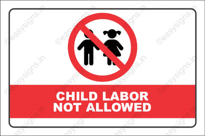 Child Labor Not Allowed