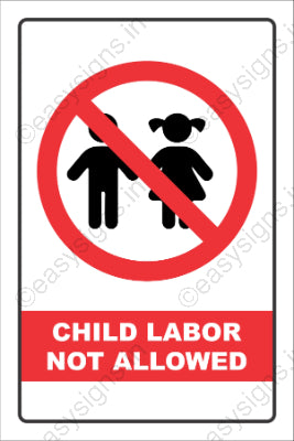 Child Labor Not Allowed