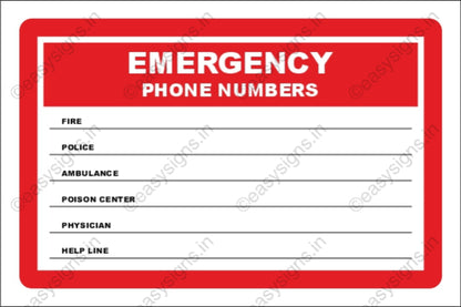 Emergency Contact Numbers