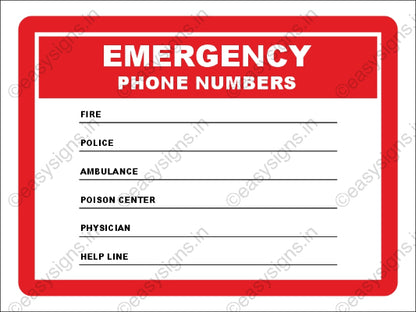 Emergency Contact Numbers