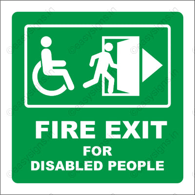 Fire Exit Signs For Disabled People