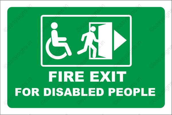 Fire Exit Signs For Disabled People