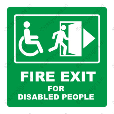 Fire Exit Signs For Disabled People