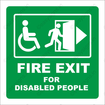 Fire Exit Signs For Disabled People