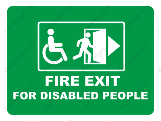 Fire Exit Signs For Disabled People