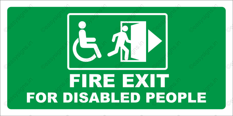 Fire Exit Signs For Disabled People