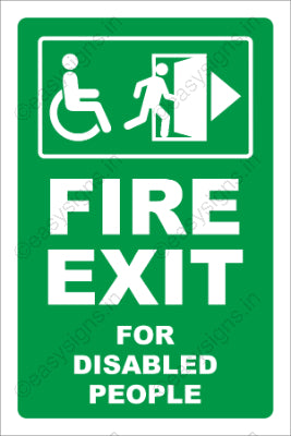 Fire Exit Signs For Disabled People