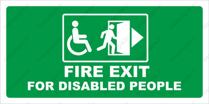 Fire Exit Signs For Disabled People