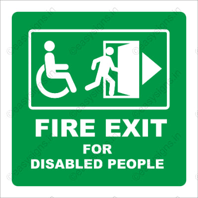 Fire Exit Signs For Disabled People