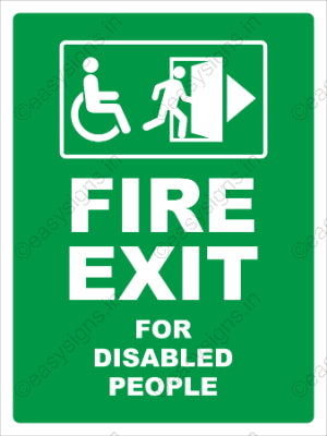 Fire Exit Signs For Disabled People