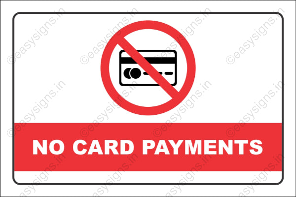 No Card Payments