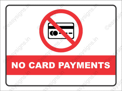 No Card Payments