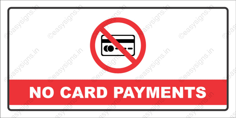 No Card Payments
