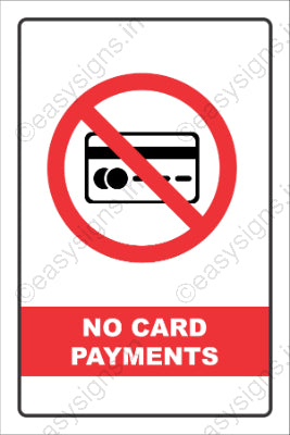 No Card Payments