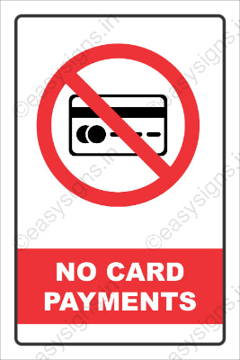 No Card Payments
