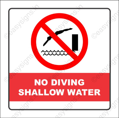 No Diving Shallow Water