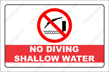 No Diving Shallow Water